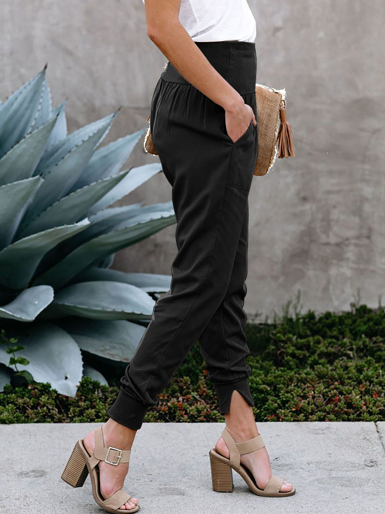 Karen Kane Cropped Wide Leg Linen Blend Striped Pants