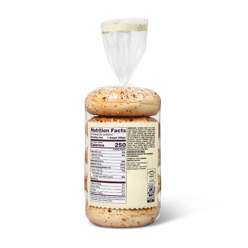 Sliced Everything Bagels - 17.5oz/5ct - Favorite Day™
