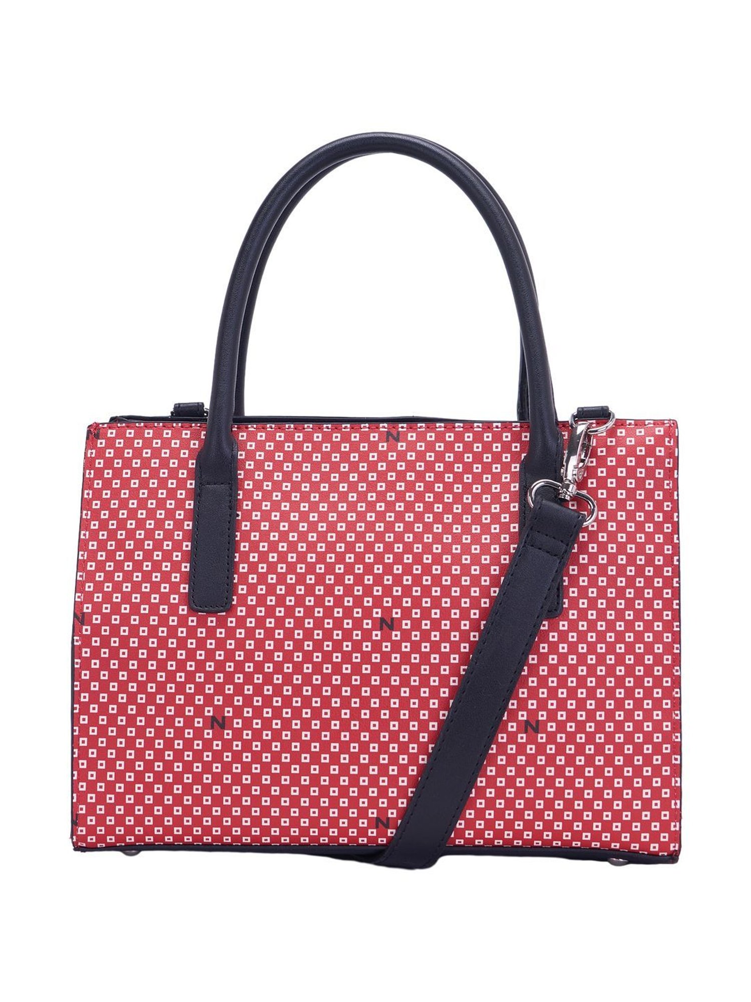 Nautica Red Printed Medium Handbag