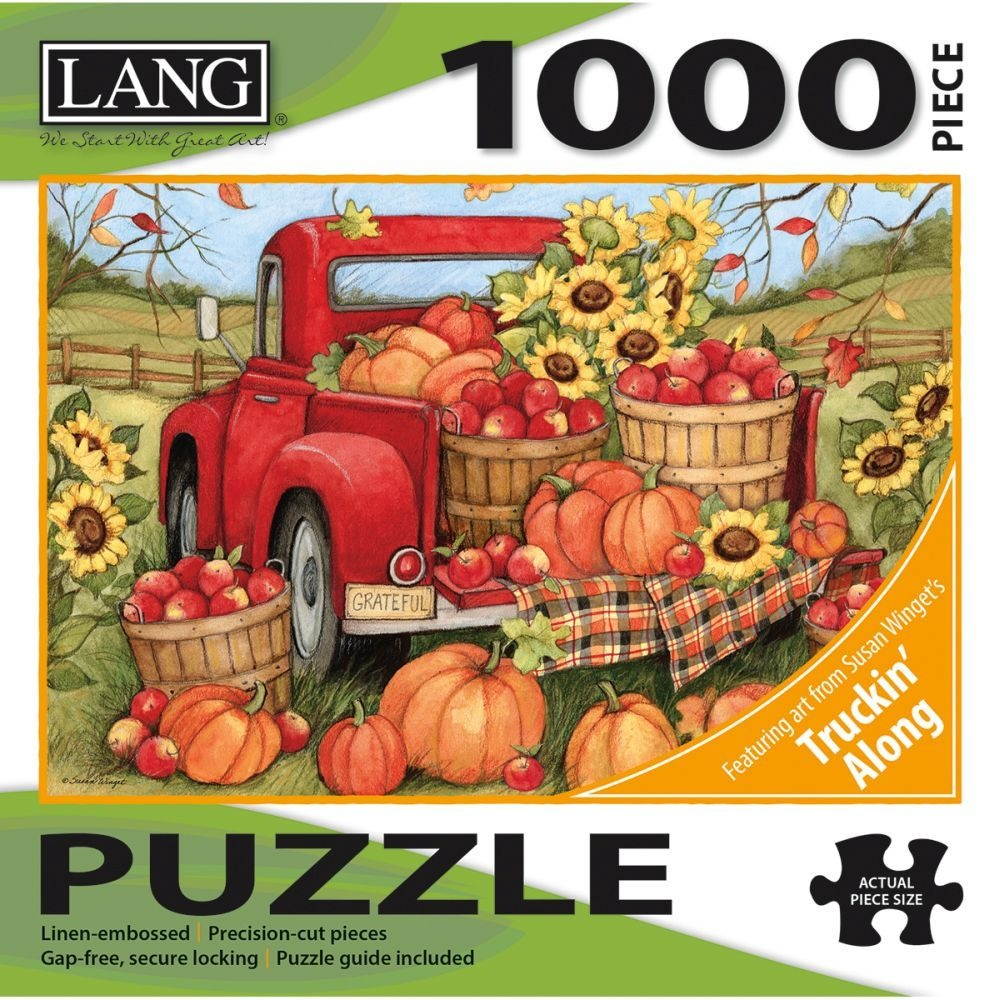 Lang Companies,  Harvest Truck 1000 Piece Puzzle by Susan Winget