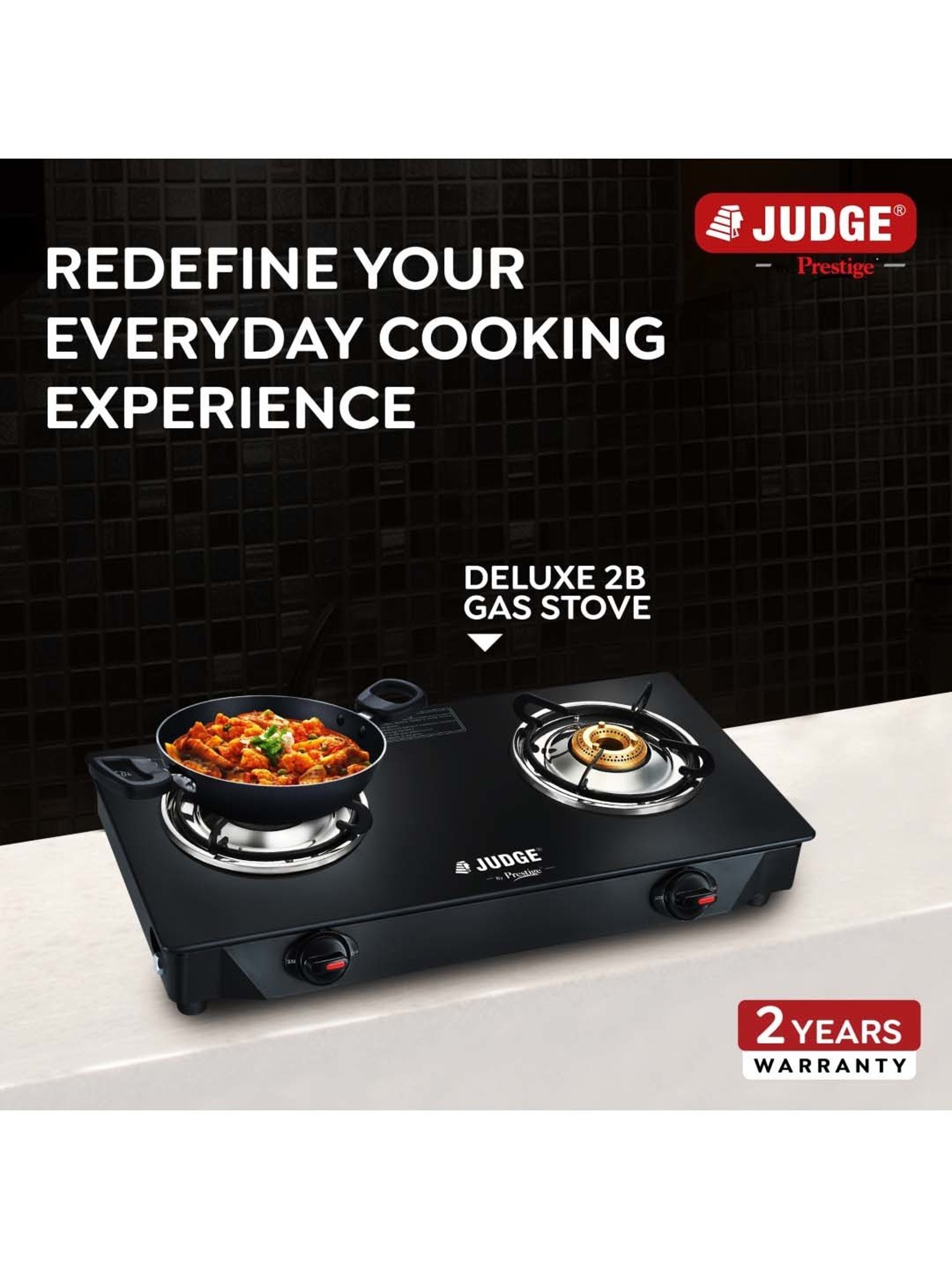 JUDGE Optima Plus Black Glass Induction 1600W Cooktop