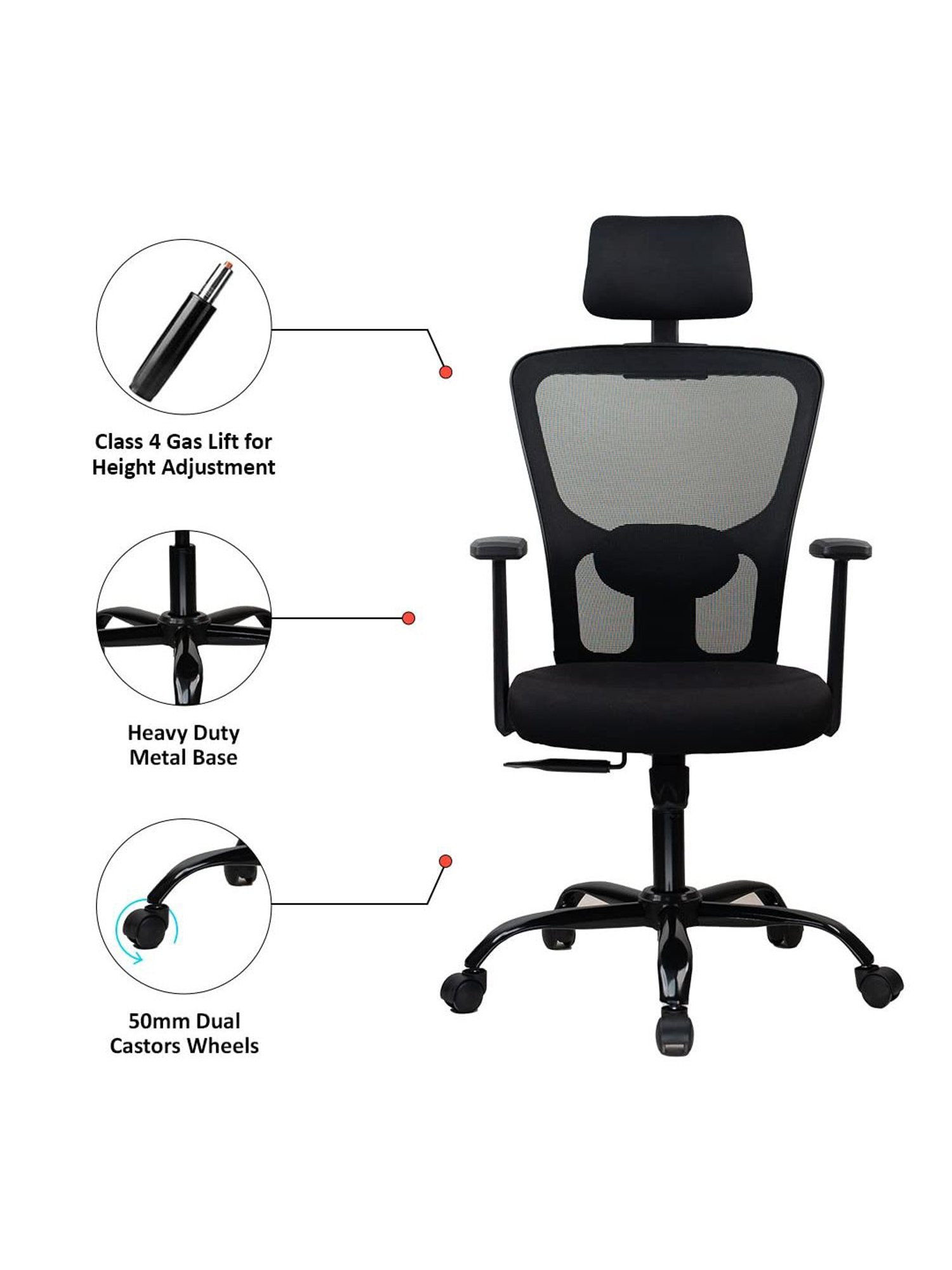 Green Soul  Jupiter Echo Black Foam Ergonomic Office Chair