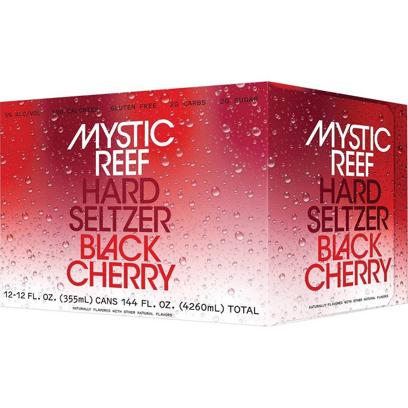 Mystic Reef Black Cherry Hard Seltzer - 12pk/12 fl oz Cans