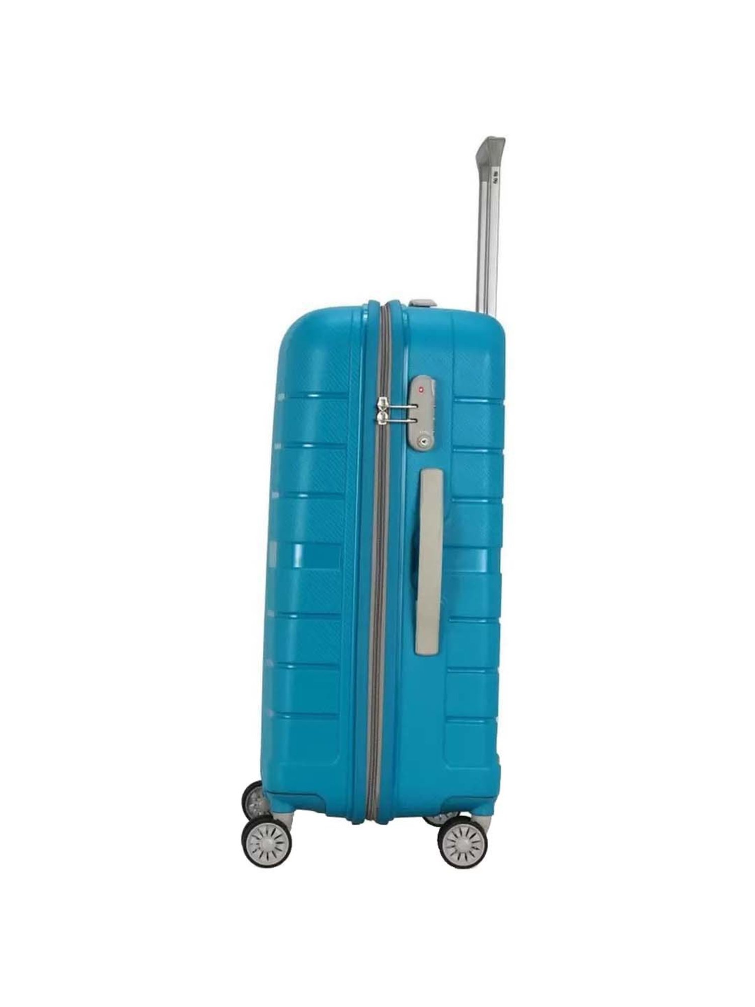 VIP Voyager Pro Teal Blue Textured Hard Trolley Bag Pack of 3 - 55cm, 67cm & 79cm
