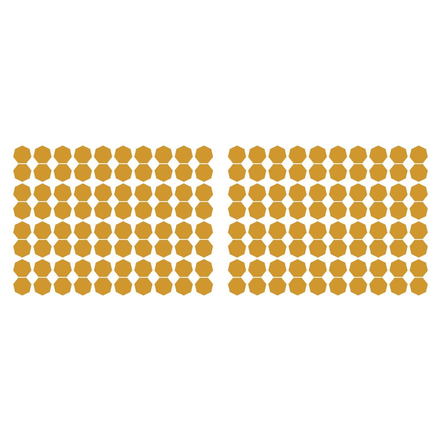 LiteMark 3.5 Inch Yellow Heptagon Decals - Pack of 18