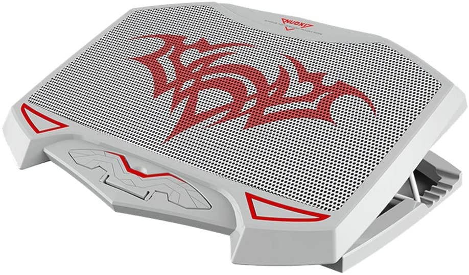 RGB Laptop Cooling Pad with 6 Quiet LED Fans 5 Heights Adjustable and Phone Stand, Dual USB Ports Gaming Laptop Cooler for 11"-18" Gaming Laptops (Blue)