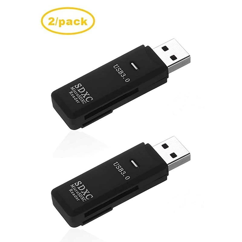 USB Card Reader2 in 1 USB 30 HighSpeed Memory Card Reader Adapter for Micro SD Micro SDHC Micro SDXC TF SD Card SDHC SDXC Dual Slots HubUp to 5Gbps Write and Read Speed 2 Pack