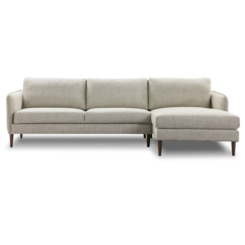 5pc French Seamed Sectional Mona Abstract Gray - Project 62™