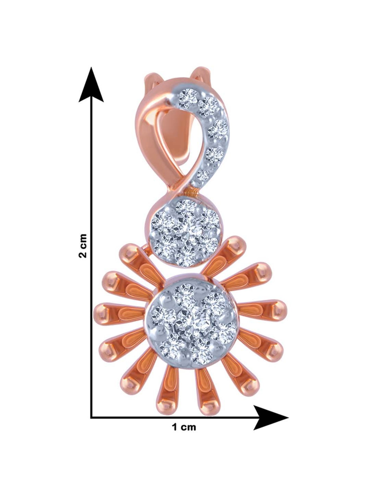 Mia by Tanishq Dual Radiance 18k Gold & Diamond Pendant with Chain