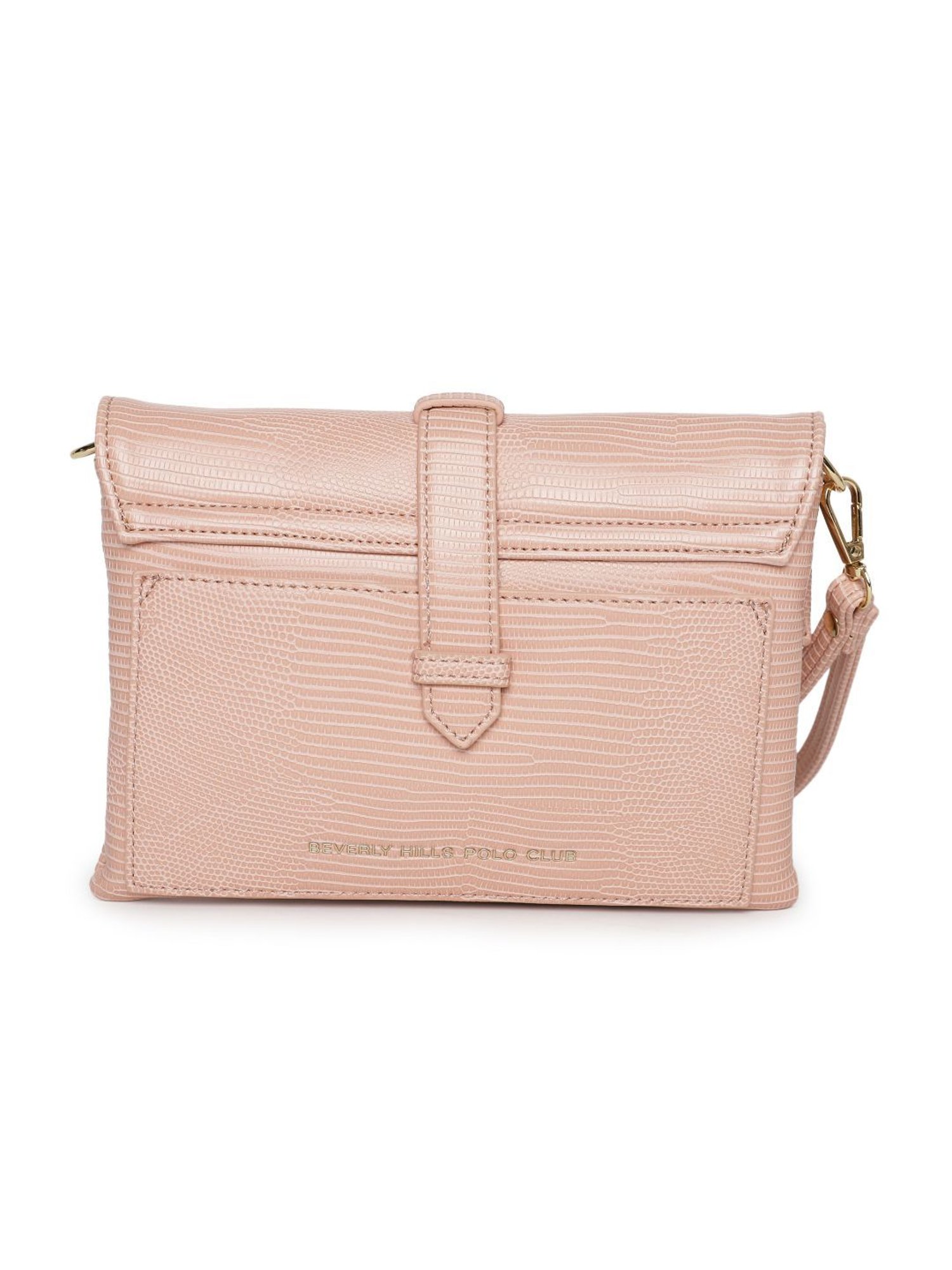 Beverly Hills Polo Club Pink Animal Effect Small Cross Body Bag
