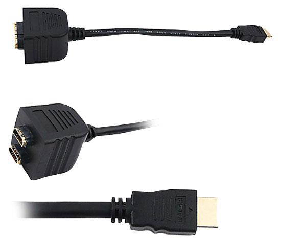 New Pyle Phdmmf3 Hdmi Male/2 Female Splitter Cable