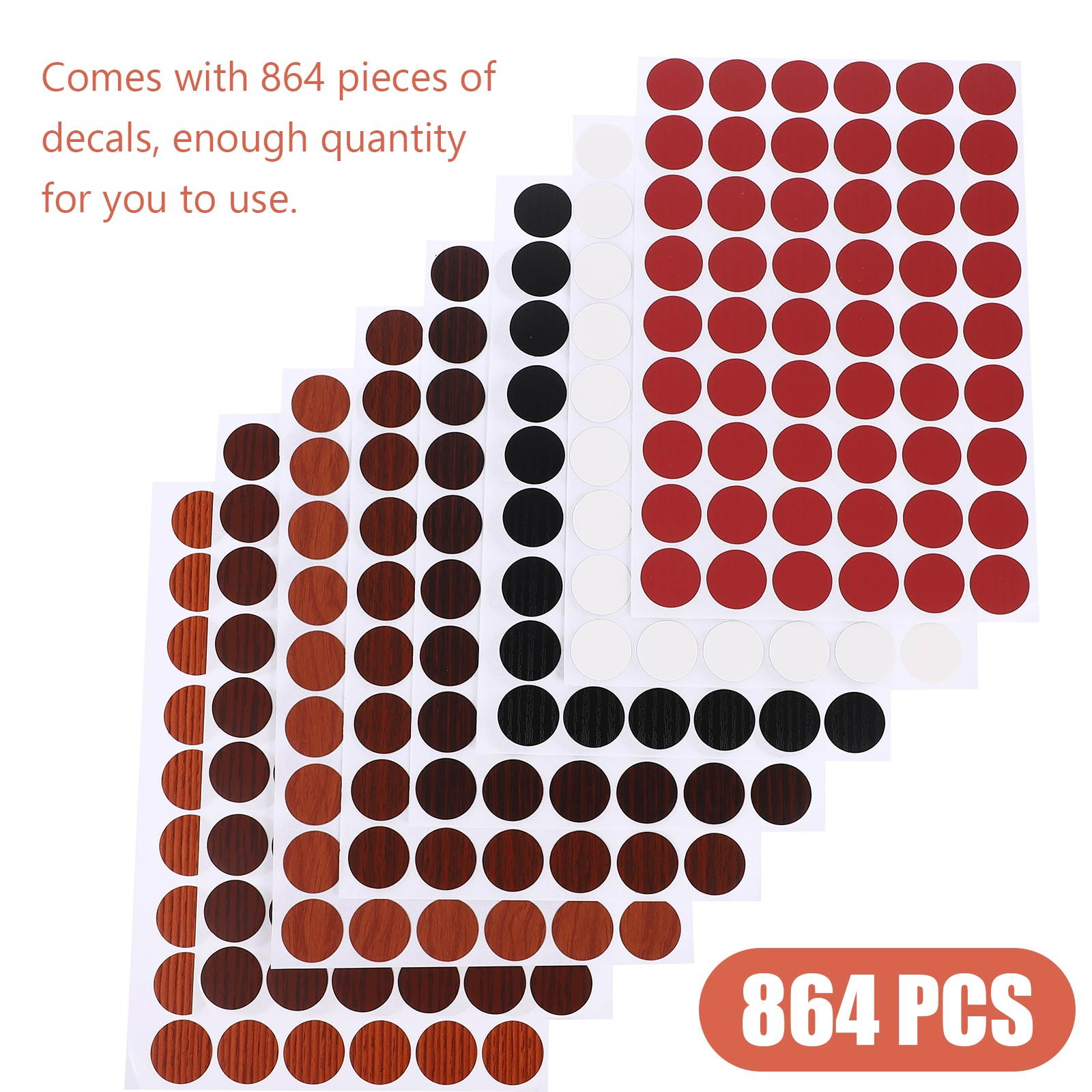 864Pcs Screw Hole Decal Decorative Repairing Adhesive Cover Sticker Screw Hole Cap