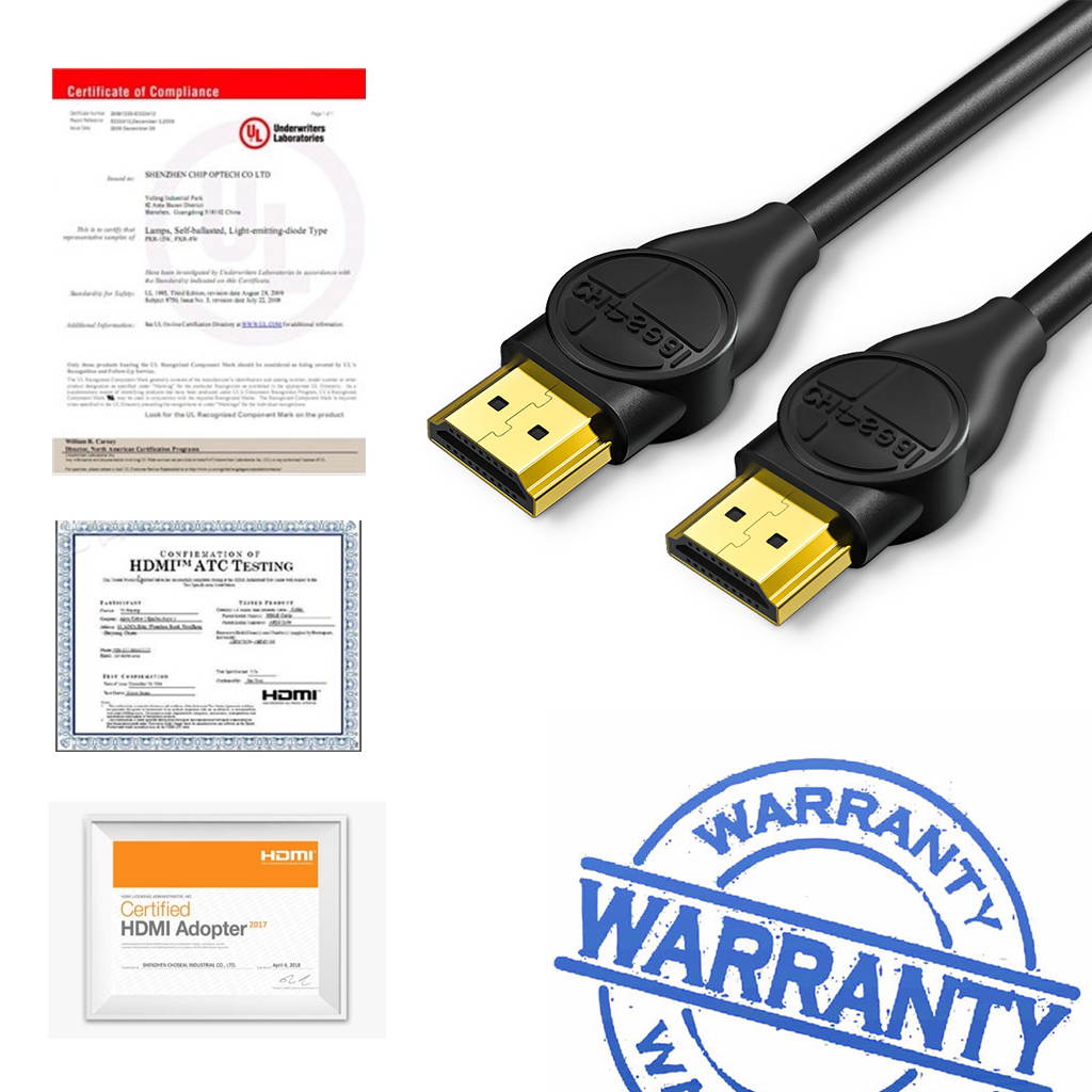 Choseal High Speed 4K HDMI Cables V2.1 for PS3 Xbox HDTV Meters  QS8200T1D5 1.5M/4ft