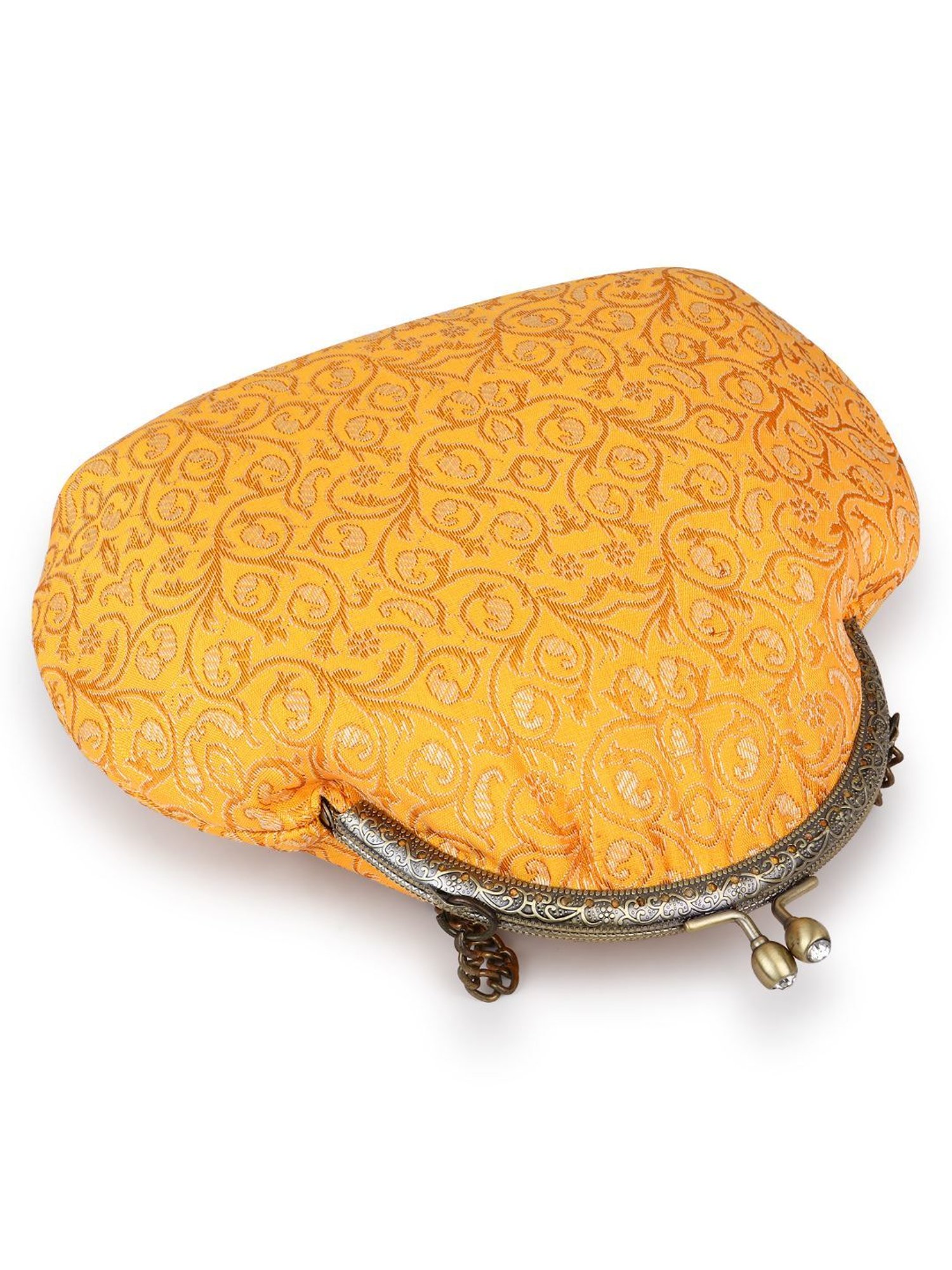 Tarini Nirula Araa Yellow Embroidered Small Clutch