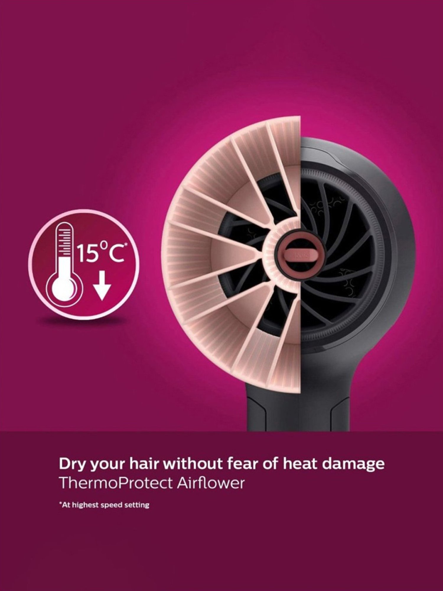 Staunch SHD2011 1600W Compact and Foldable Hair Dryer (White and Pink)