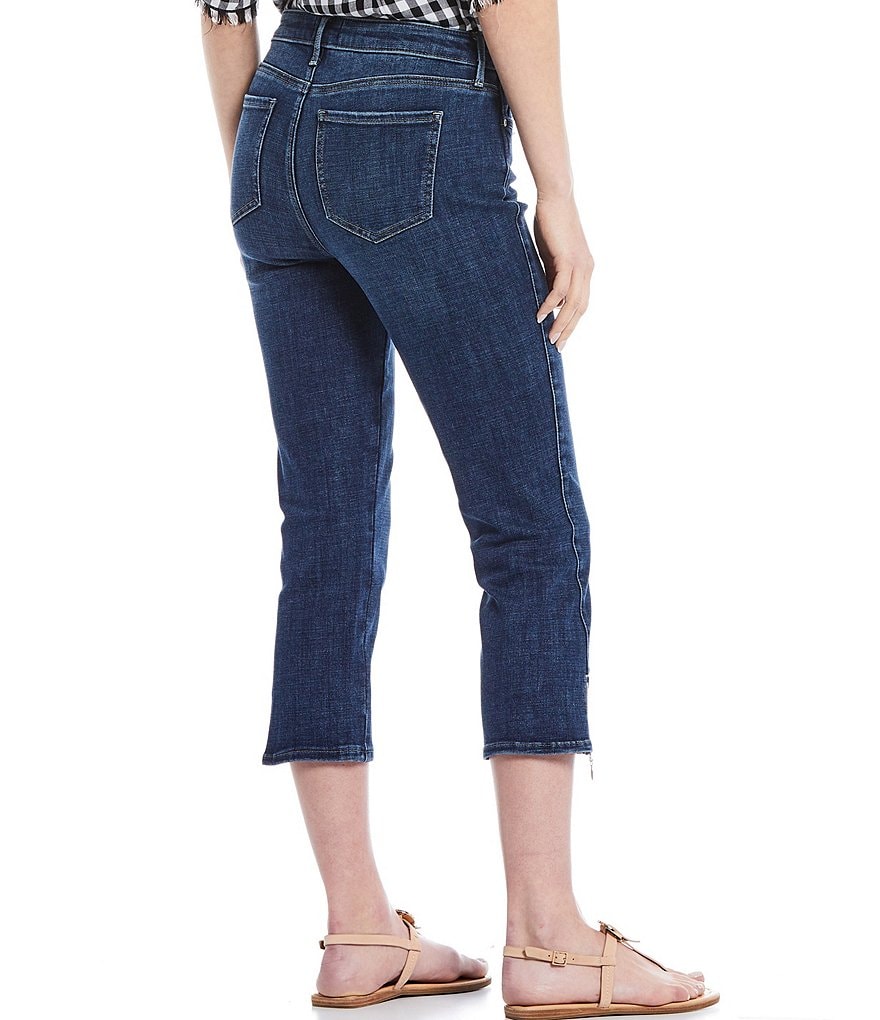 NYDJ Chloe Side Zipper Hem Detail Skinny Leg Capri Jeans