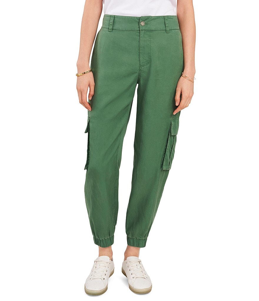 Vince Camuto Tencel Cargo Pocket Mid Rise Ankle Pants