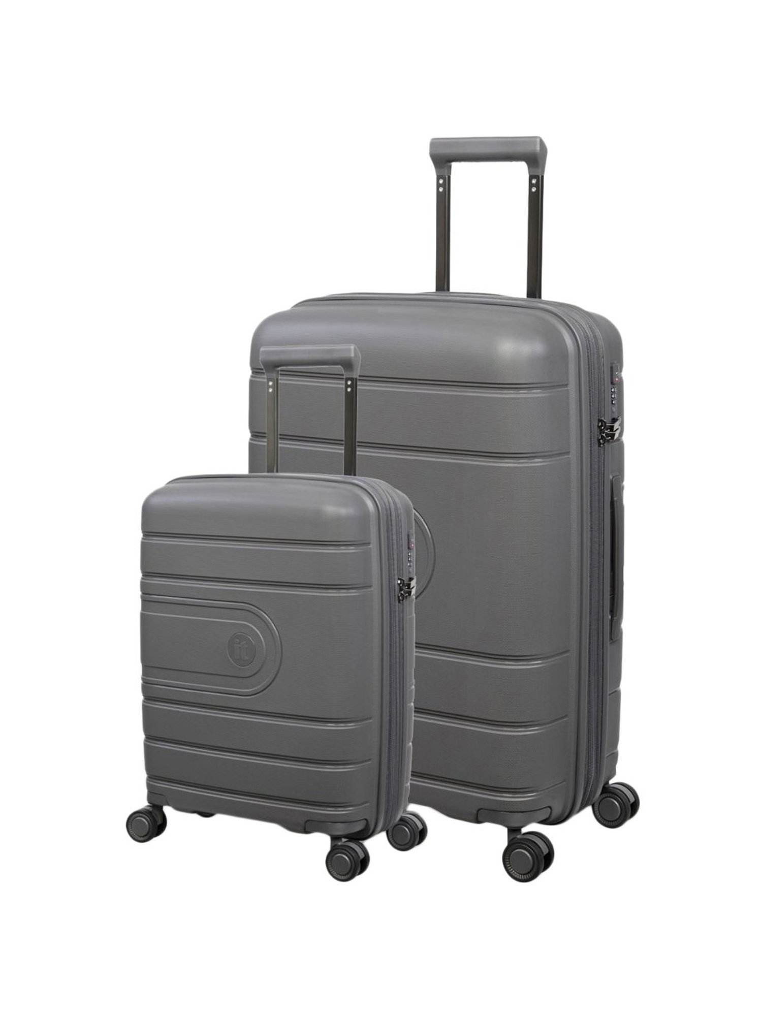 it luggage Eco Tough Grey Combo-24 & 20 inches Expandable Hardsided Luggage Trolley with TSA Lock