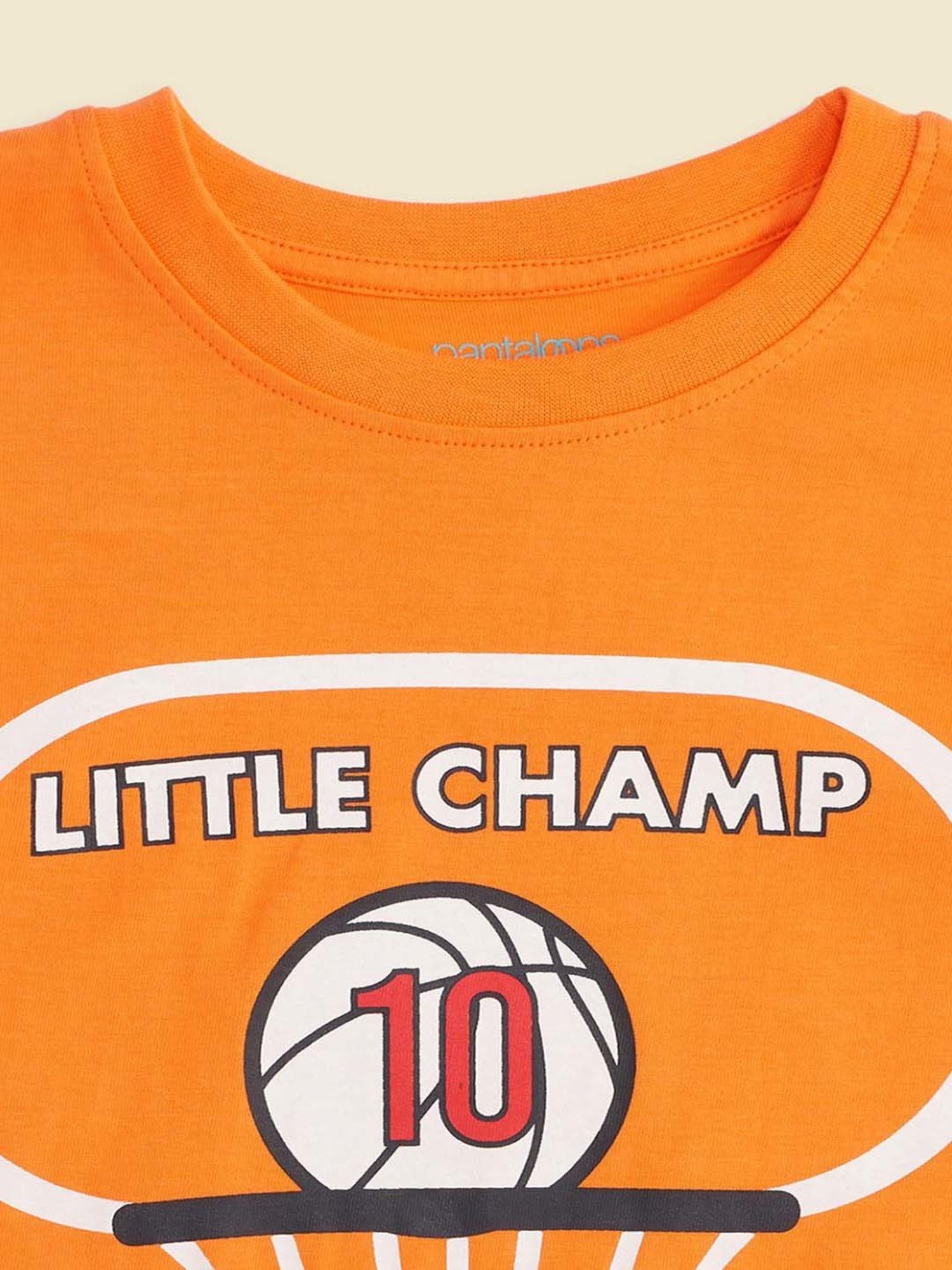 Pantaloons Baby Kids Black & Orange Cotton Printed Full Sleeves T-Shirt