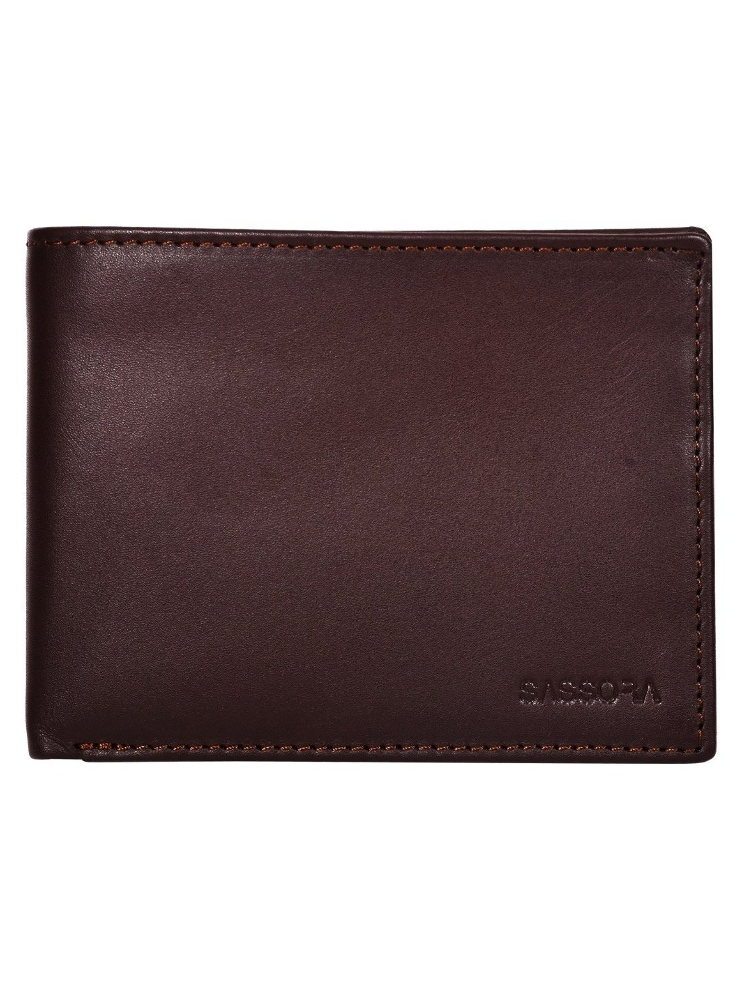 SASSORA ARLO Brown Leather Bi-Fold Wallet
