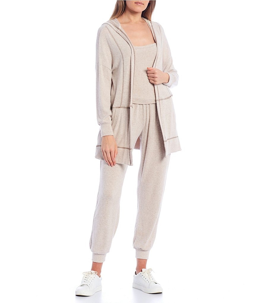 Coco + Jaimeson Coordinating Sleeveless Square-Neck Hacci Knit Crop Top