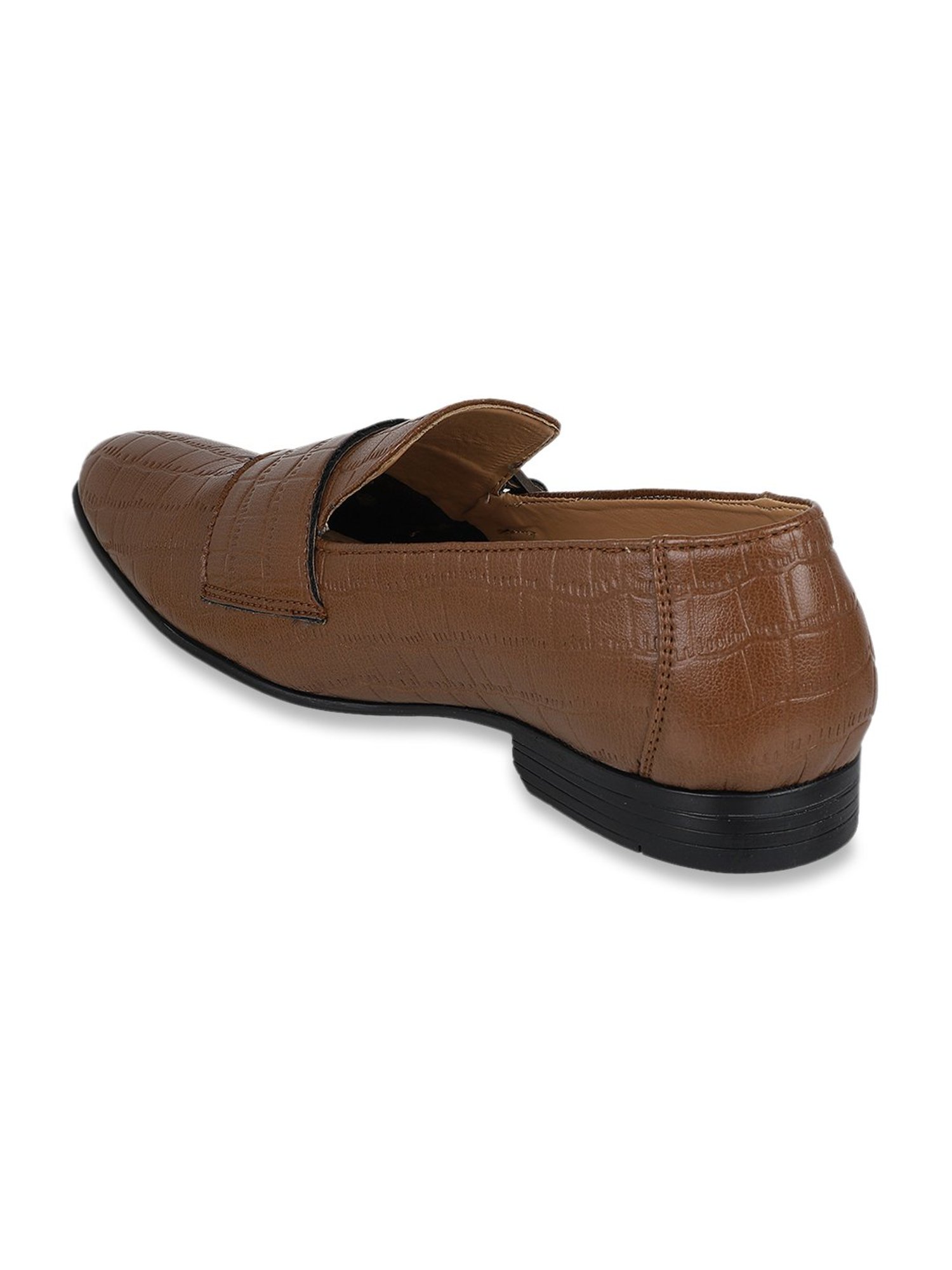 Carlton London Men's Tan Monk Shoes