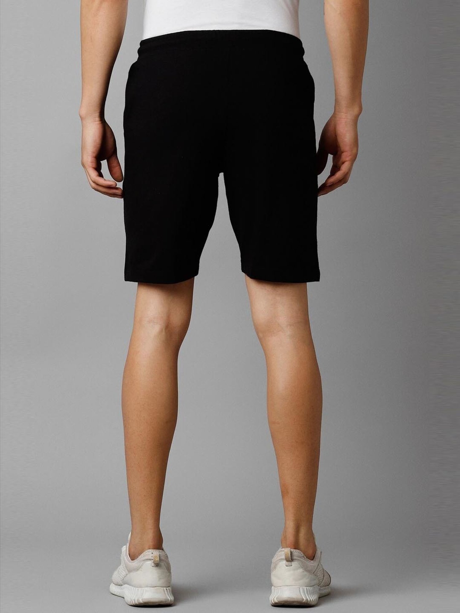Tribe by Allen Solly Black Slim Fit Printed Shorts