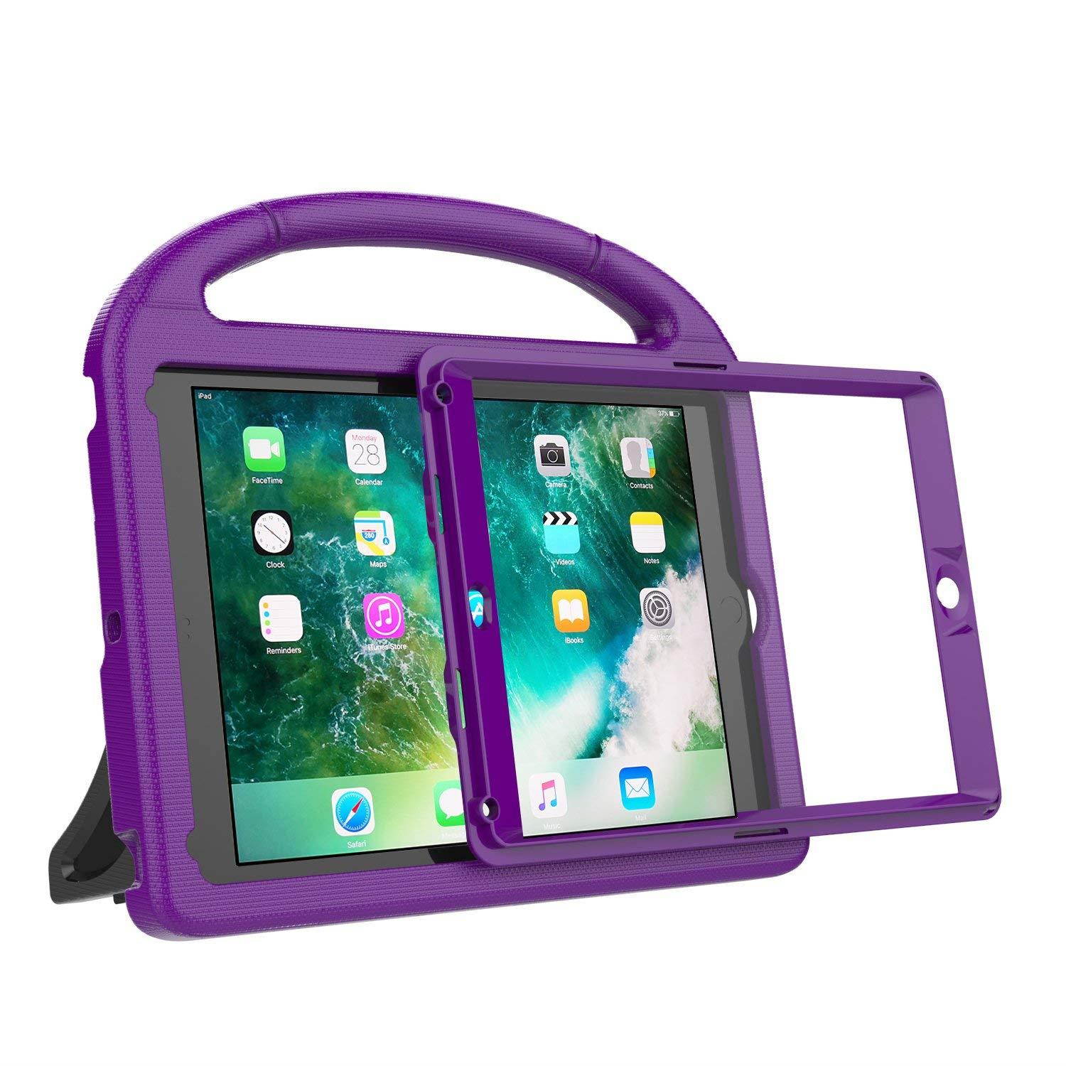 LEDNICEKER Kids Case for New iPad 9.7 2018/2017 - Built-in Screen Protector Light Weight Shock Proof Handle Friendly Convertible Stand Kids Case for New iPad 9.7 2017/2018 (ipad 5&6) - Purple