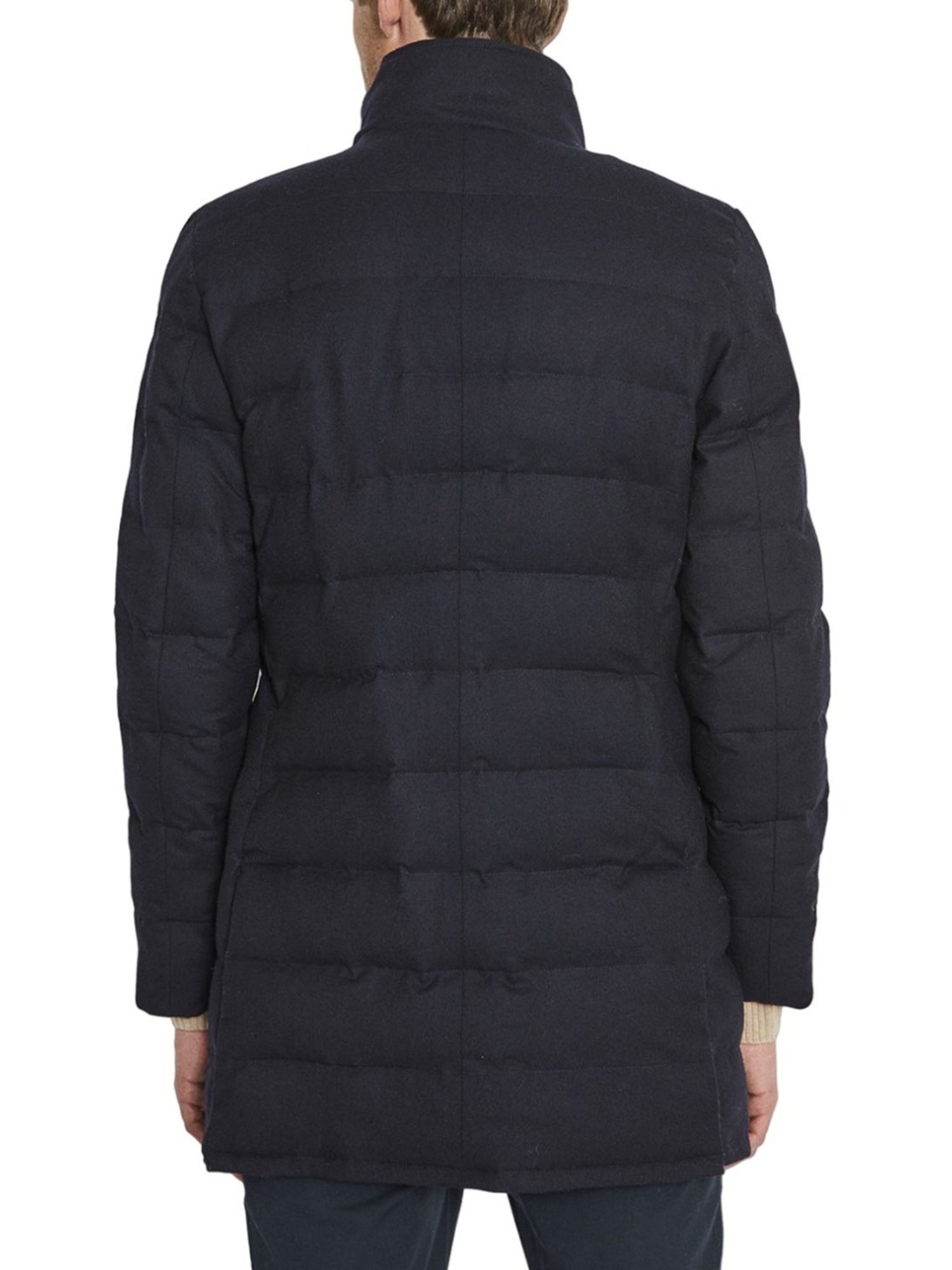 Bruun & Stengade Navy Blue Regular Fit Quilted Coats