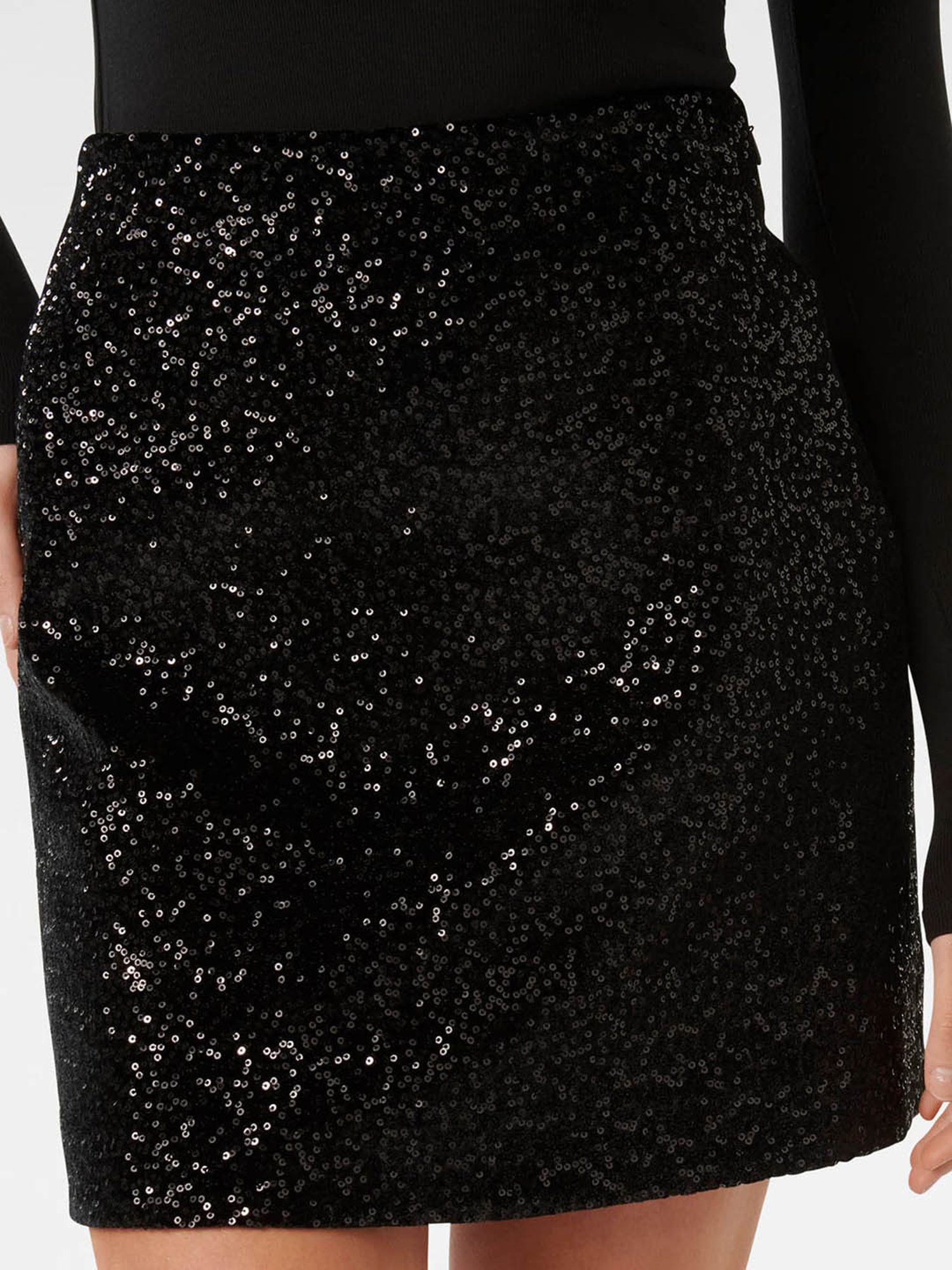 Forever New Sierra Sequin Mini Skirt
