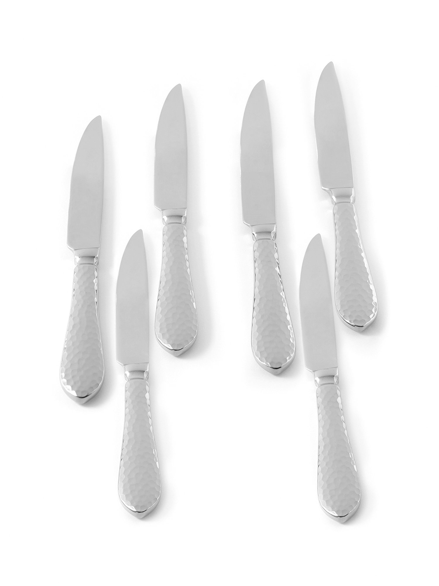 Pure Home and Living Silver Stainless Steel Textured Cutlery sets