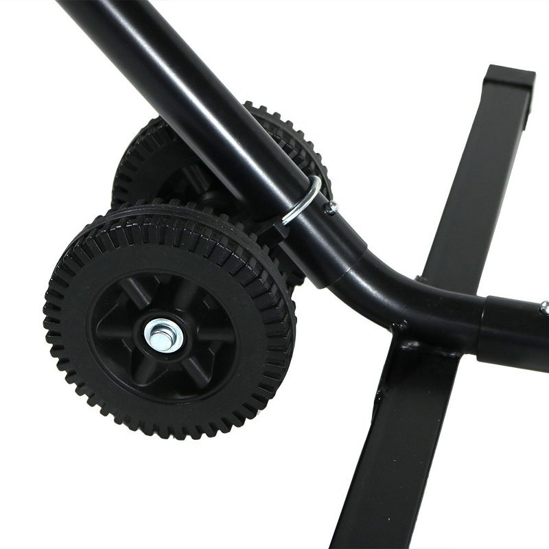 Sunnydaze Portable and Heavy-Duty Design Hammock Stand Mobile Wheel Kit with 6-Inch Diameter Wheels - Black
