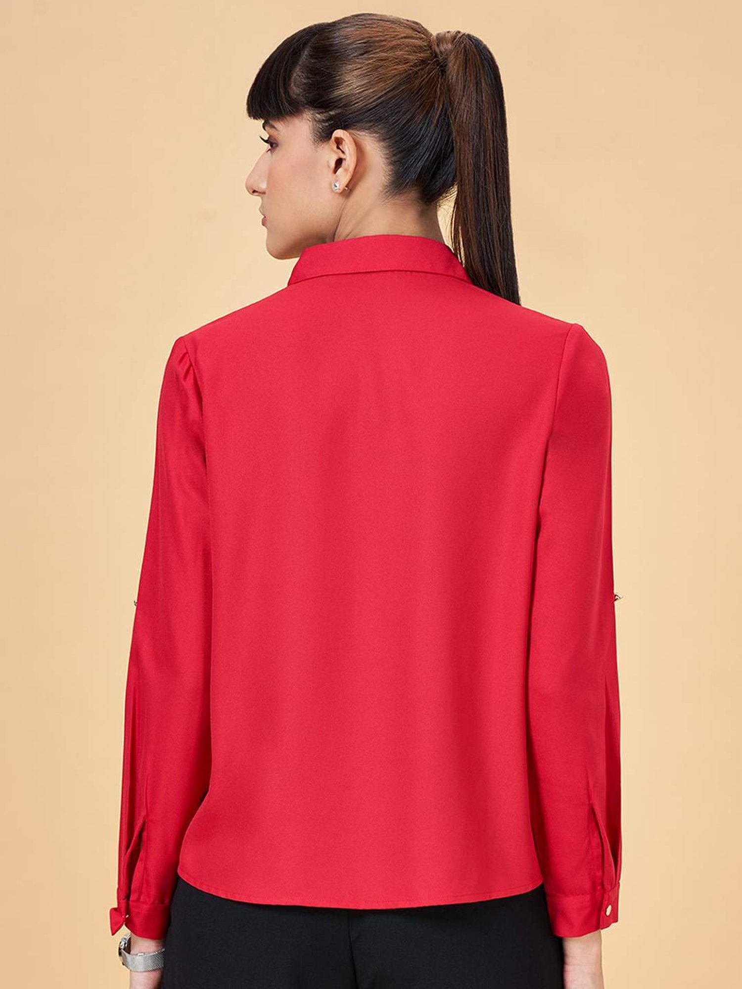 Annabelle by Pantaloons Red Regular Fit Top