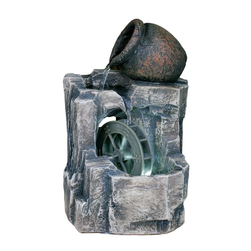 11.5" H Resin Outdoor Fountain - Brown - Ore International
