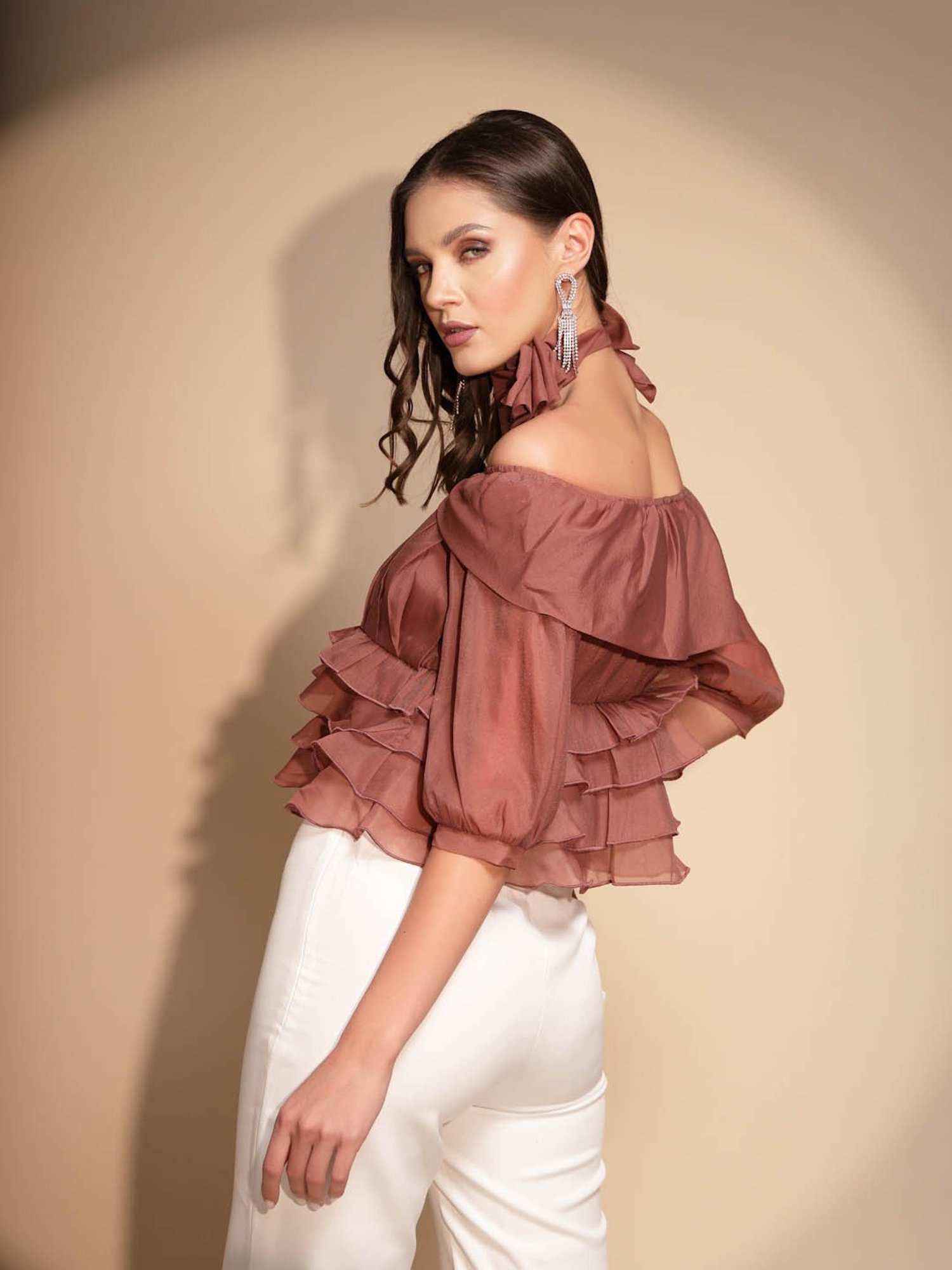 Global Republic Brown Regular Fit Top