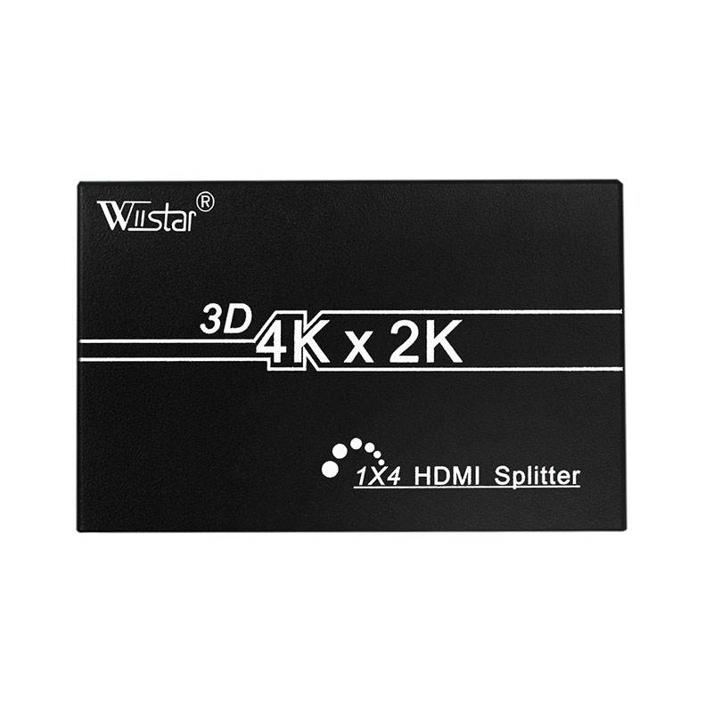 4 Port HDMI Splitter 1X4 Support 1.4 3D Full HD 1080p Video HDMI 1 in 4 out Display for DVD PS3 PC to Monitor HDTV Projector